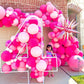 Funhot Pink Balloons Set, 60PCS Hot Pink Latex Balloons, 12Inch Pink Confetti Balloon Pastel Pink Metallic Party Balloons Helium for Girls Women Baby