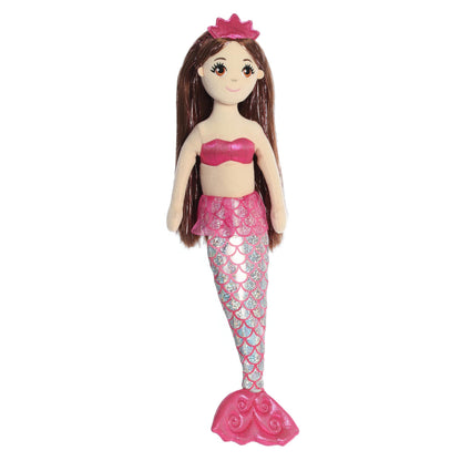 Aurora® Enchanting Sea Sparkles™ Ruby Stuffed Doll - Imaginative Play with Magical Companions - Perfect for Kid's Birthdays and Celebrations - Pink 18