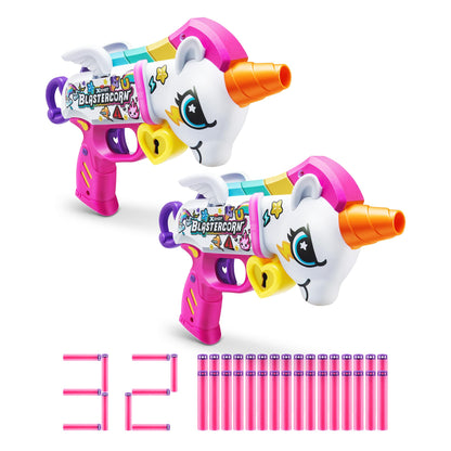 XSHOT Blastercorn (2 Pack) by ZURU with 32 Darts Total, Air Pocket Technology Darts and Dart Storage, Outdoor Toy for Boys and Girls, Teens and Adults