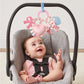 Itzy Ritzy Teething Activity Toy - Bitzy Busy Ring Infant Teething Toy Features Braided Teether & Dangling Toys, Includes Textured Ribbons, Crinkle