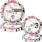 80 Pcs Holy Cow I'm Three Girls Birthday Decorations Moo Moo I'm Three Paper Dinner Plates Napkins Forks Dinnerware for Farm Animals Cow Themed Girls