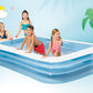 INTEX 58484EP Swim Center Inflatable Family Pool: 277 Gallon Capacity - 120" x 72" x 22" - Blue