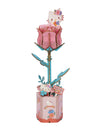 Hands Craft Hello Kitty and Friends Pink Rose 3D Wooden Puzzle Kit | DIY Flower Model | Arts & Crafts for Adults & Kids | Creative Hobby Kits | Hello