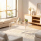 1:12 Miniature Acrylic Table - Modern Waterfall Rectangle Coffee Table for Dollhouse, Transparent Living Room Furniture & Display Stand for Miniatures