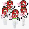 Big Dot of Happiness Farm Animals - Barnyard Baby Shower, Birthday Party Centerpiece Sticks - Table Toppers - Set of 15