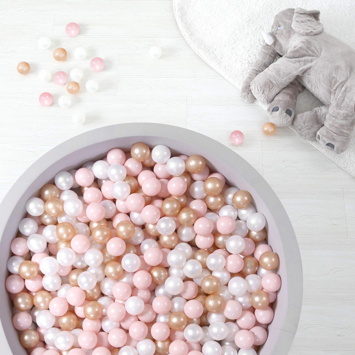 TRENDPLAY Plastic Balls for Ball Pits - Pack of 100 Hollow Balls- Safe and Exciting Playtime - Perfect for Toddler Baby Pools,Party,Festival
