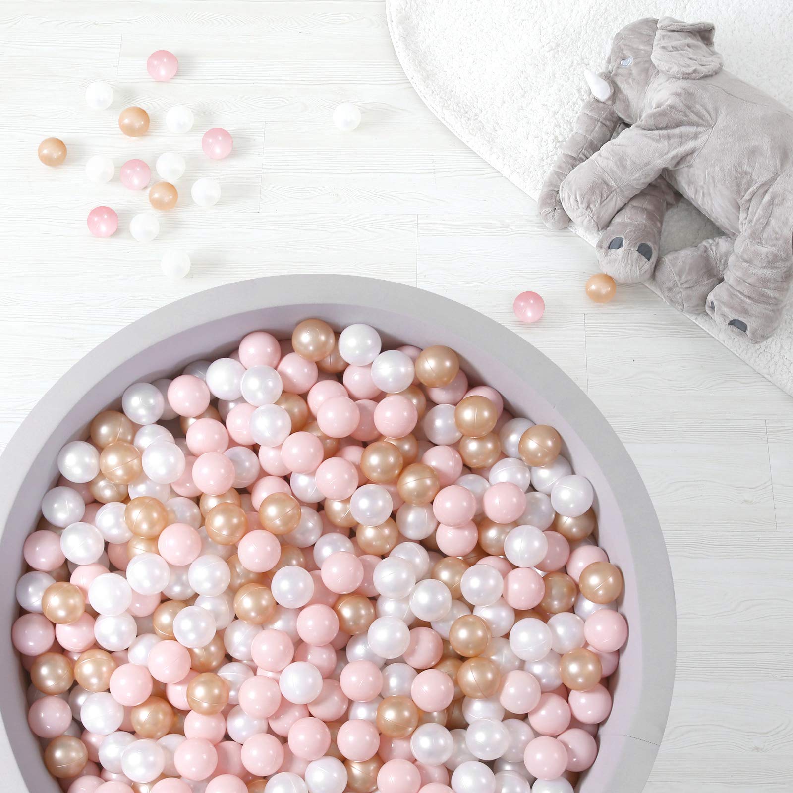 TRENDPLAY Plastic Balls for Ball Pits - Pack of 100 Hollow Balls- Safe and Exciting Playtime - Perfect for Toddler Baby Pools,Party,Festival
