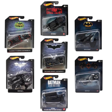 Hot Wheels Batman Die-Cast 7-Car Set - 1:50 Scale Complete Pack (DKL20?956R) | Collector Edition Featuring Iconic Batmobiles & Bat-Fleet