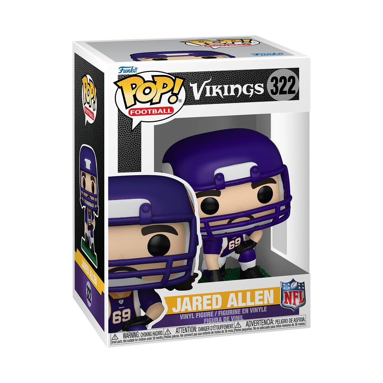 Funko Pop! NFL: Legends - Jared Allen - Vikings - Collectable Vinyl Figure - Gift Idea - Official Merchandise - Toys for Kids & Adults - Sports Fans