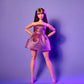 Barbie Looks Doll, Collectible No. 24 with Brown Hair & Modern Y2K Fashion, Shimmery Pink Strapless Dress with Peep-Toe Heels