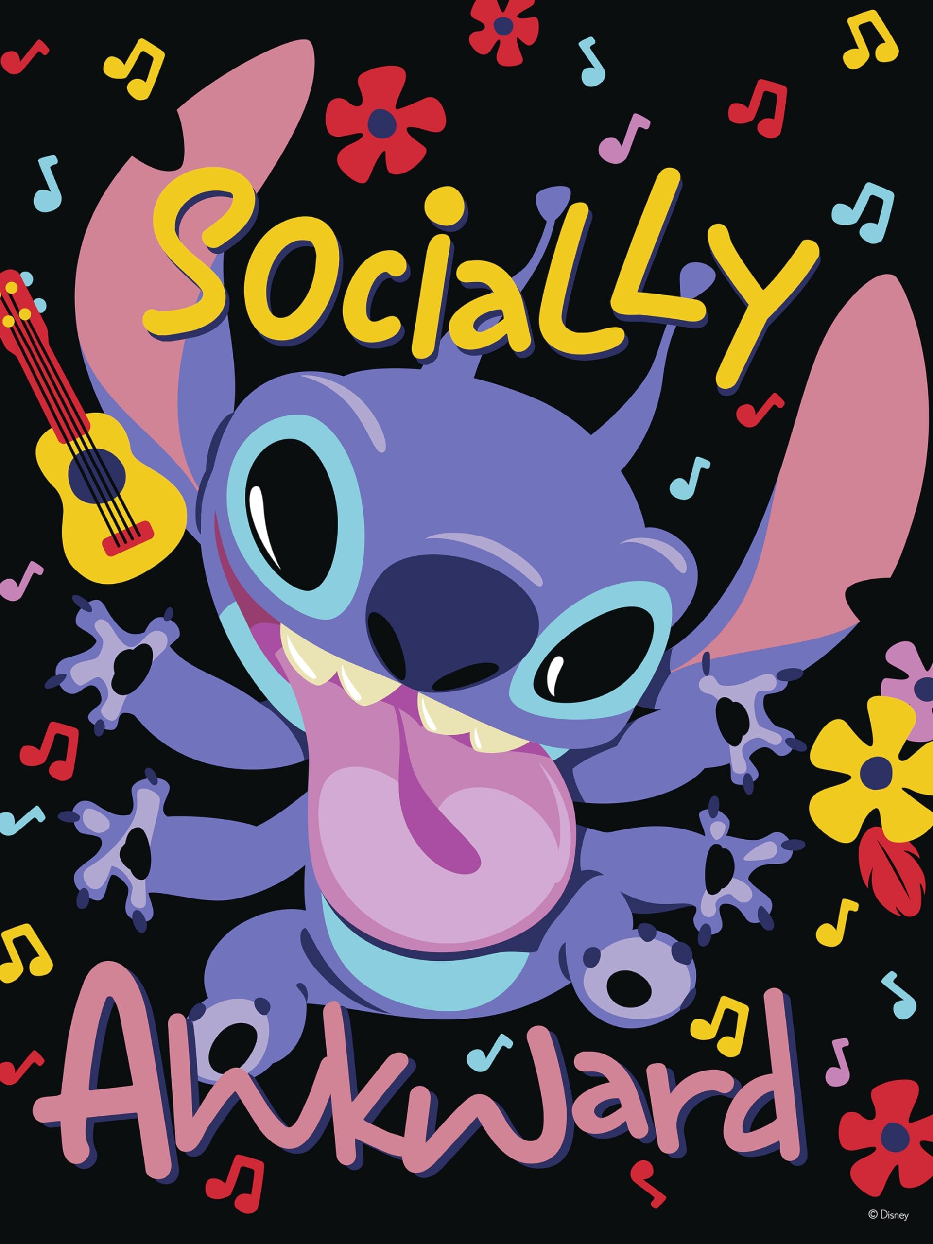 Ceaco - Disney Stitch Socially Awkward - 300 Large Piece Puzzle for Adults