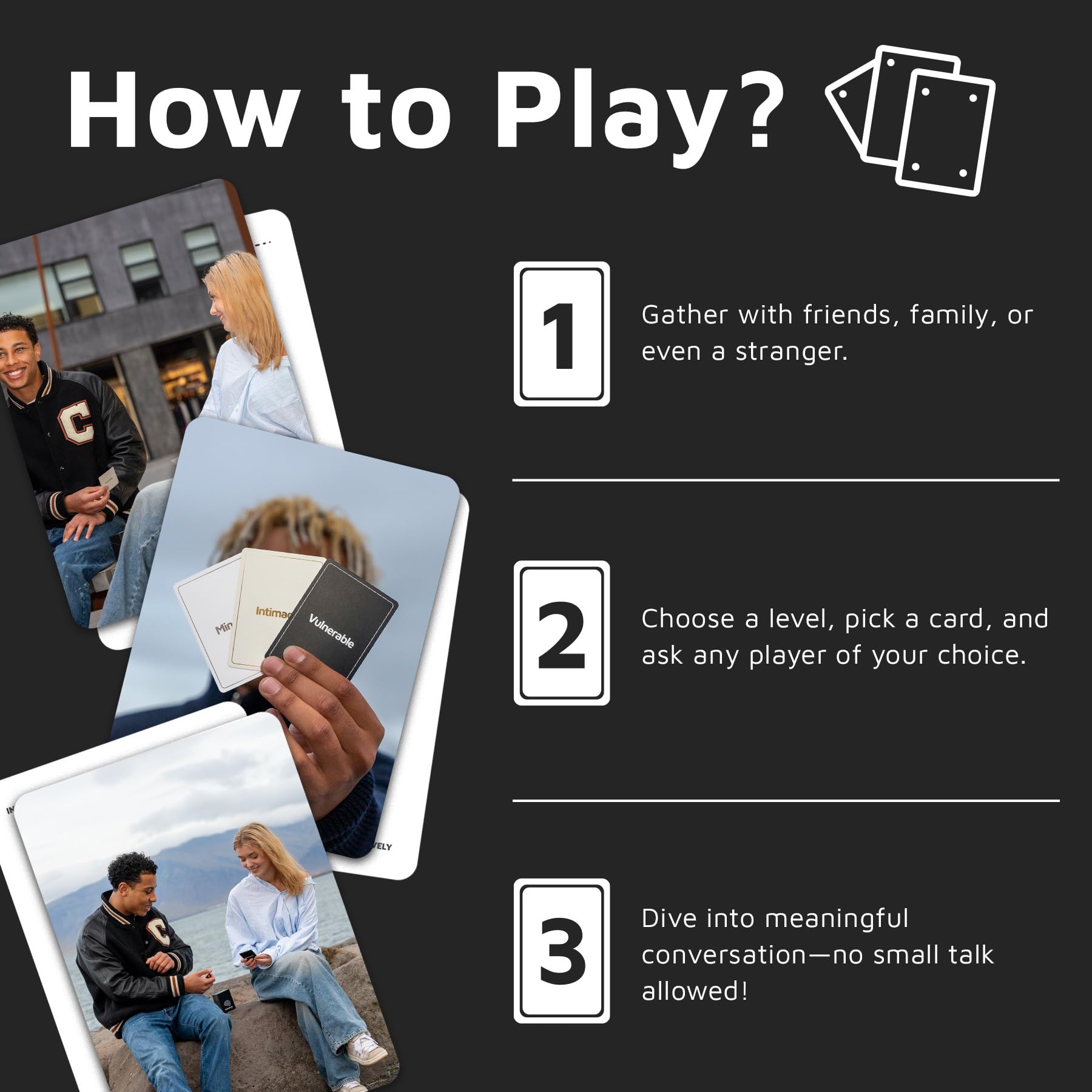 Substance Card Game - 90 Conversation Cards for Adults, Couples, Friends, Co-Workers, Strangers - Meaningful, Deep Conversation Started Card Game
