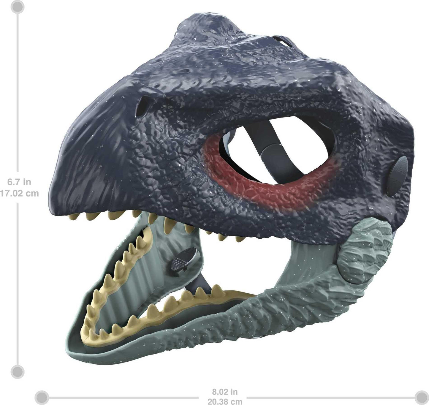 Mattel Jurassic World Dominion Therizinosaurus Dinosaur Mask with Opening Jaw, Costume and Role-Play Gift