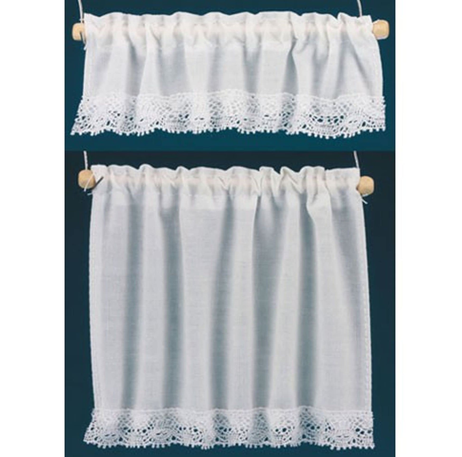 Dollhouse Miniature Cottage Curtains in White by Barbara O039;Brien