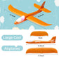 4 Pack LED Light Airplane Toys,17.5" Large Throwing Foam Plane,2 Flight Mode Glider Plane,Foam Airplane Flying Toys for Kids,Outdoor Sport Game