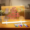 11.8"x8.5" Acrylic Dry Erase Board with Light, Light up Dry Erase Board Brightness Adjustable as Glow Memo LED Letter Message Note Board with Stand
