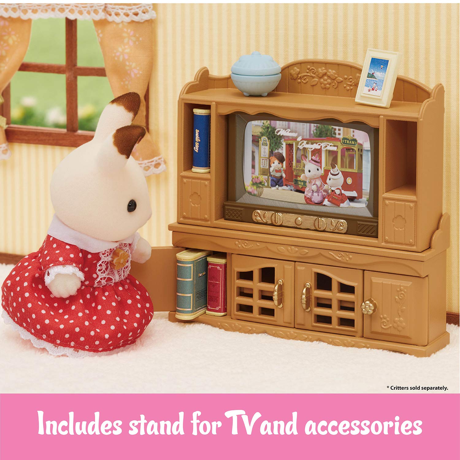 Calico Critters - Comfy Living Room Set - Dollhouse Furniture Sets - Kids Pretend Play Toy, Miniature Dollhouse Furniture & Accessories, Ages 3+