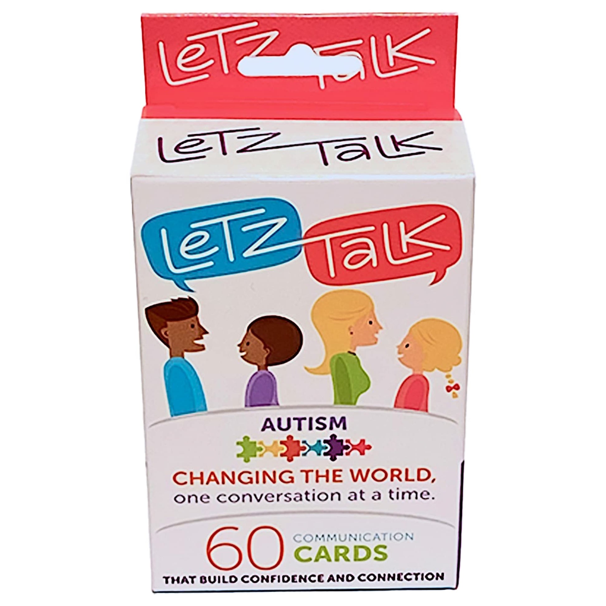 Letz Talk Conversation Cards for Kids with Autism or Aspergers - Learning & Education Toys, Conversation Starters, Autism Communication Cards for Kids