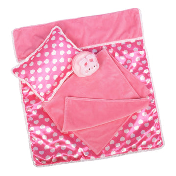 Guforio 3Pcs Doll Bedding Accessories Set, Soft Blanket Mattress Pillow, Fits 16-18 Inch Dolls, Compatible with 18 Inch Doll Beds