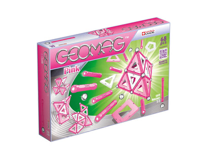 Geomag - Pink - 68-Piece Magnetic Building Set, Certified STEM Construction Toy, Safe for Ages 3 and Up (342)