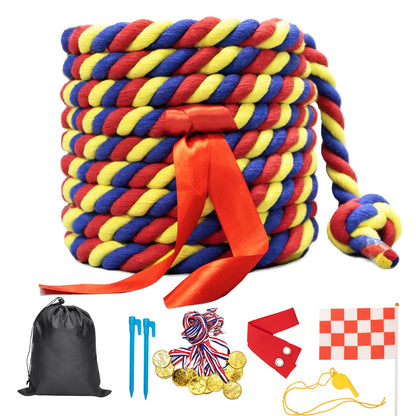 Tug of War Rope for Kids and Adults, 20/40/60FT Tug a War Rope for Outdoor Games Field Day Family Reunion Birthday Games, Outside Activities Yard