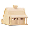 Puzzled Farm Barn 3D Wooden Barn Toy Building Kit for Kids and Adults - 3D Farm Set Kids Building Kit, Fun Educational DIY Woodworking Toys to Paint