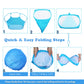 Jacone Portable Cute Blue Hexagon Children Ball Pit, Indoor and Outdoor Easy Folding Ball Play Pool Kids Toy Play Tent with Carry Tote, Balls Not