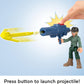Fisher-Price Imaginext Jurassic World Rebirth Action Figure Set with 1 3-inch Human, 5 Dinosaurs, Toy Launcher & Accessories