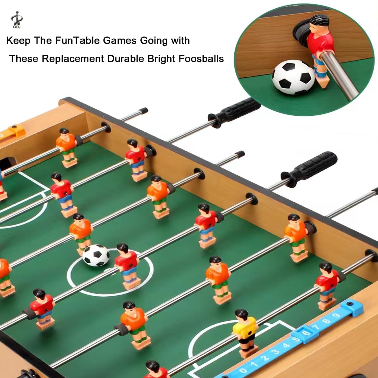 DDJSport Foosball Table Balls 1.42 Inch Mini Soccer Ball Black and White Foosebsllball Balls Small Replacements Accessories (12 Pack 36mm)