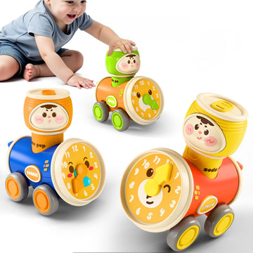 iPlay, iLearn Press to Go Car Toys Set for Toddlers 1-3, Baby Push Go Friction Racing Cars, Infant Play Vehicle Set, 1st Birthday Gifts for 6-9-12-18