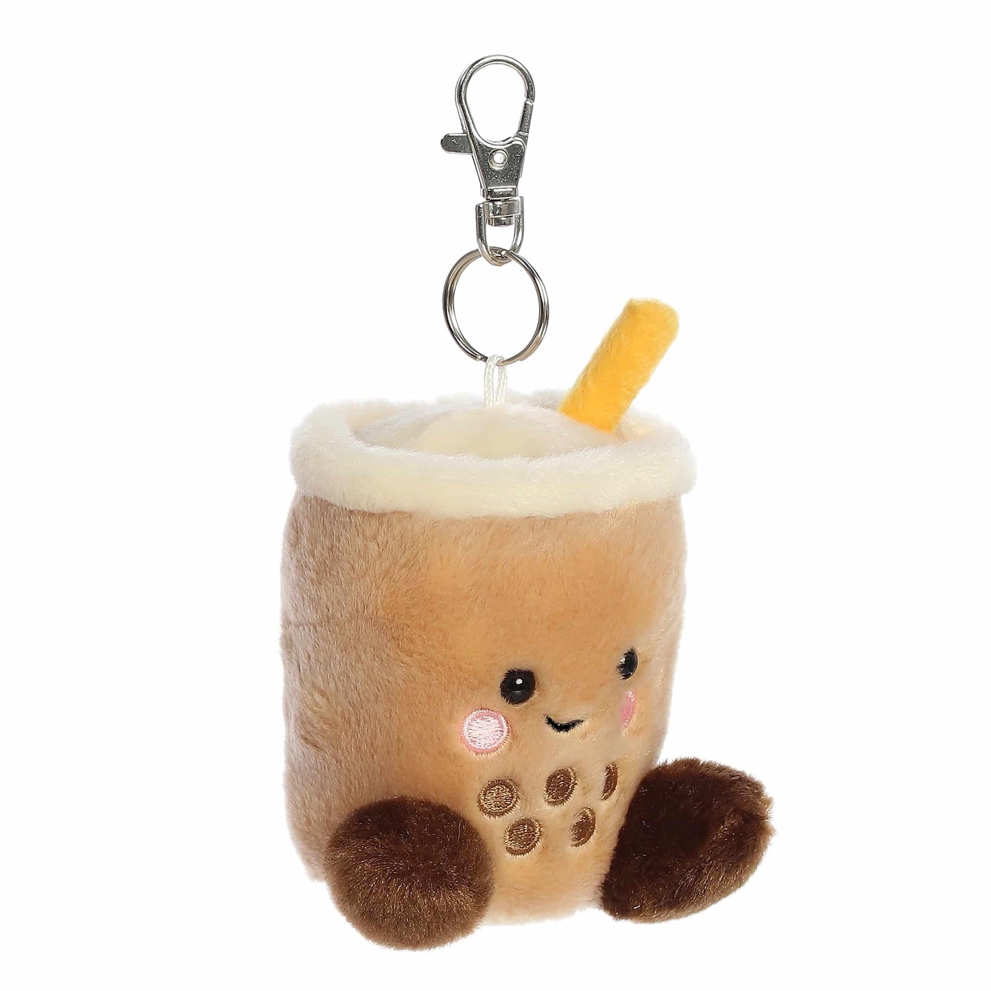 Aurora® Adorable Palm Pals™ Milky Tea Boba™ Clip-On - Fun Collectible Plush for Kids and Adult Collectors - Perfect for Decorating Rooms and Birthday