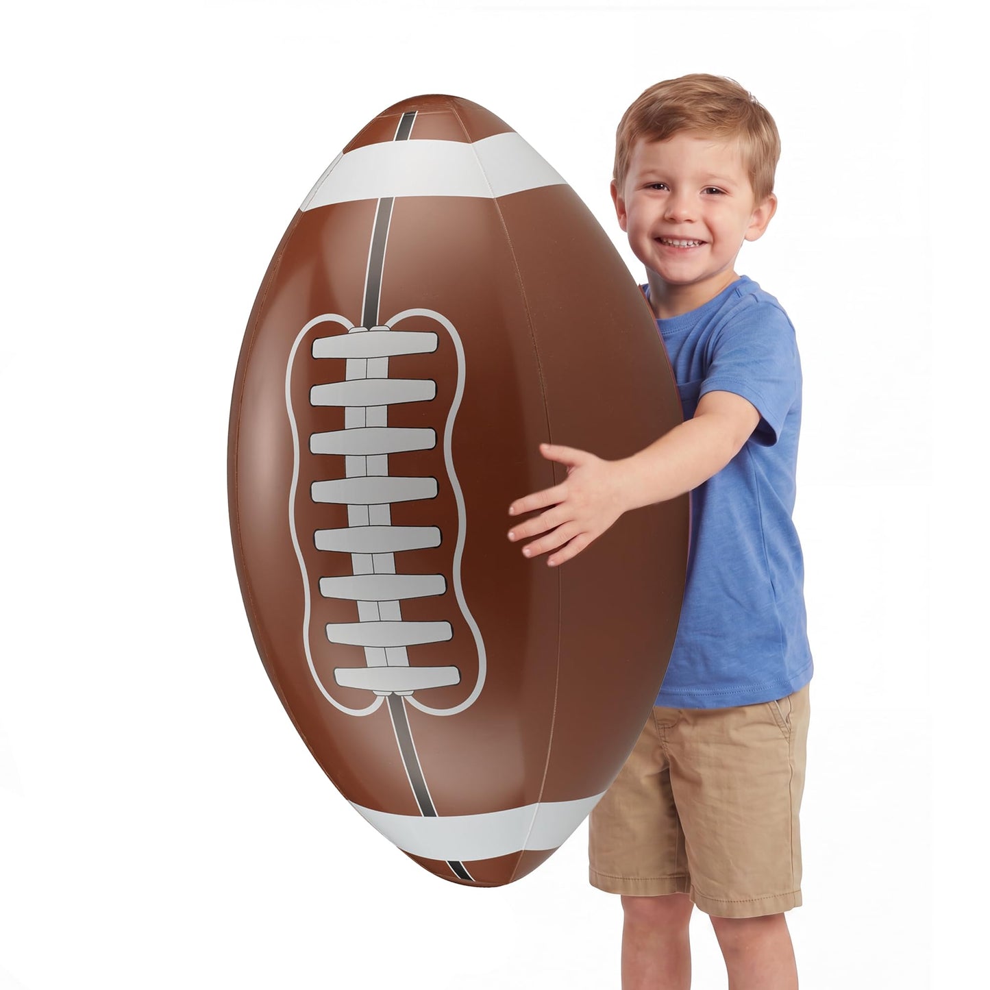 24-Inch Giant Inflatable Footballs - Blow Up Ball Party Decoration - 3 Pack