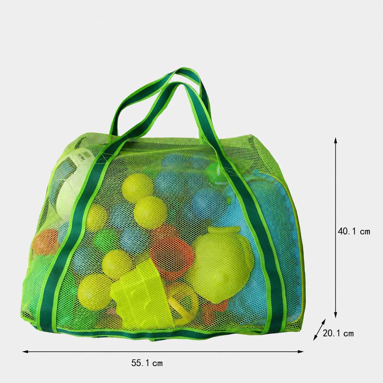 Leberna Mesh Beach Toy Bag with Zipper Sand Toys Net Tote Bags Lightweight