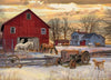 Cobble Hill 1000 Piece Puzzle - Winter on the Farm - Sample Poster Included