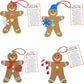 4E's Novelty Legend of Gingerbread Man Ornament Craft - 12 Pack Bulk Foam Christmas Ornaments Set, Ages 3-12, Self-Adhesive, DIY Ornaments