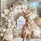 White Balloon Arch Double Stuffed White Sand Cream Beige Balloon Garland Kit Blush Nude Balloons for Neutral Baby Shower Gender Reveal Bridal Birthday