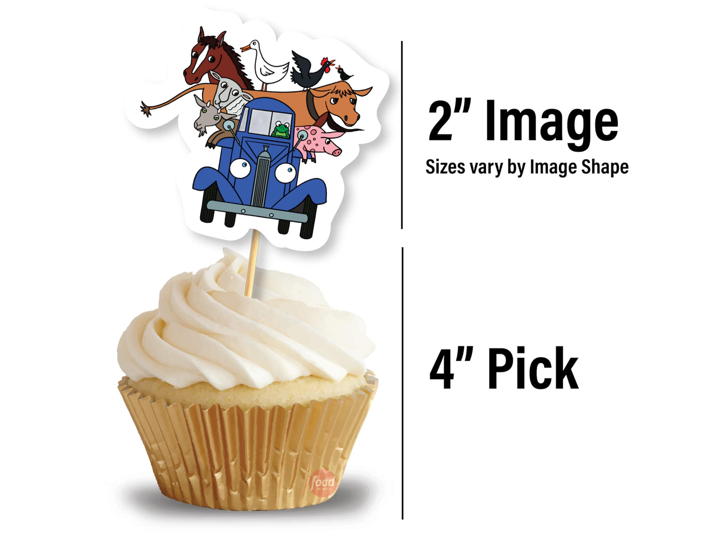 Blue Truck Birthday Decorations Cake Cupcake Toppers Farm Animals 42 Pcs