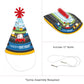 Big Dot of Happiness Cars, Trains, and Airplanes - Cone Happy Birthday Party Hats for Kids and Adults - Set of 8 (Standard Size)