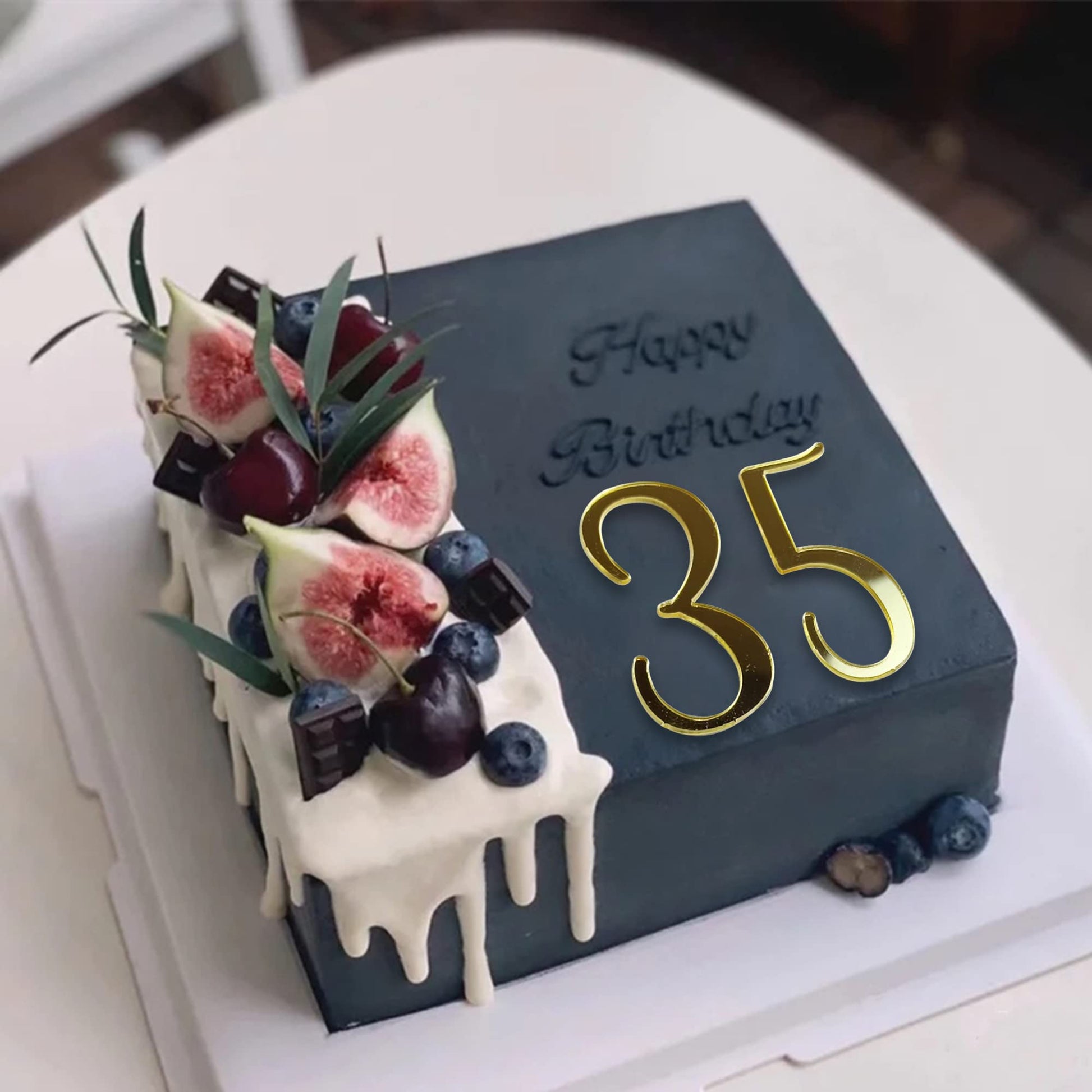 Acrylic Alphanumeric Cake Decoration DIY Cupcake Decoration A-Z Alphanumeric Mirror 0-9 Cake Decoration Pick Personalized Letters Anniversary Wedding
