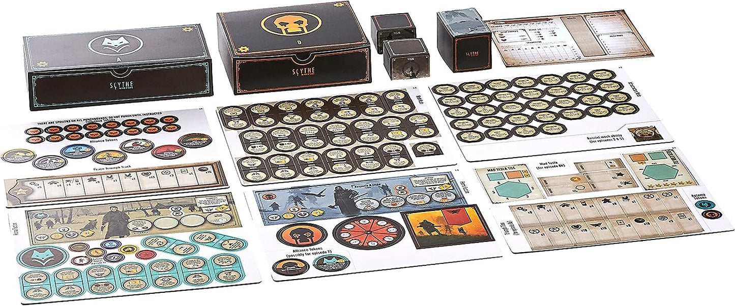 Stonemaier Games: Scythe: The Rise of Fenris by Ryan Lopez DeVinaspre & Jamey Stegmaier | 8 Episode Scythe Campaign and 11 Modules, Including