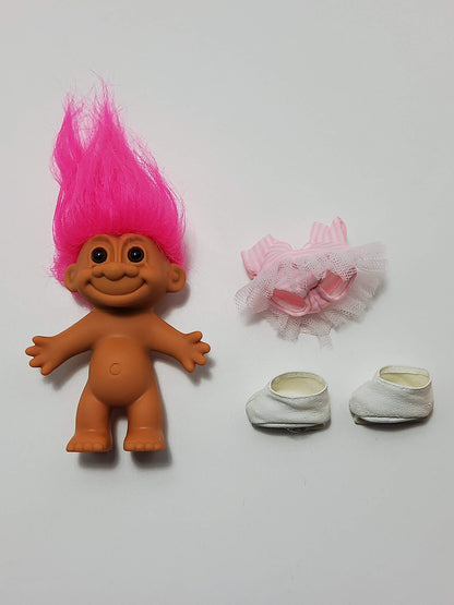 Troll Doll Pink Hair Vintage Retro