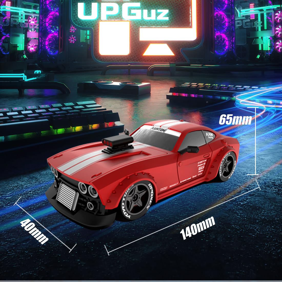 DiyXenginey KM3299 RC Drift Car with Gyro Stabilization and LED Lights