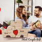 Personalized Wooden Puzzle with 2 Names,Wooden Elephant Puzzle,Customizable Wooden Puzzle for Home Decor and Thoughtful Gifts,Valentine's Day Gift