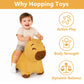 Bouncy Pals Capybara Hopping Horse, Toddler Inflatable Animal Hopper Toys