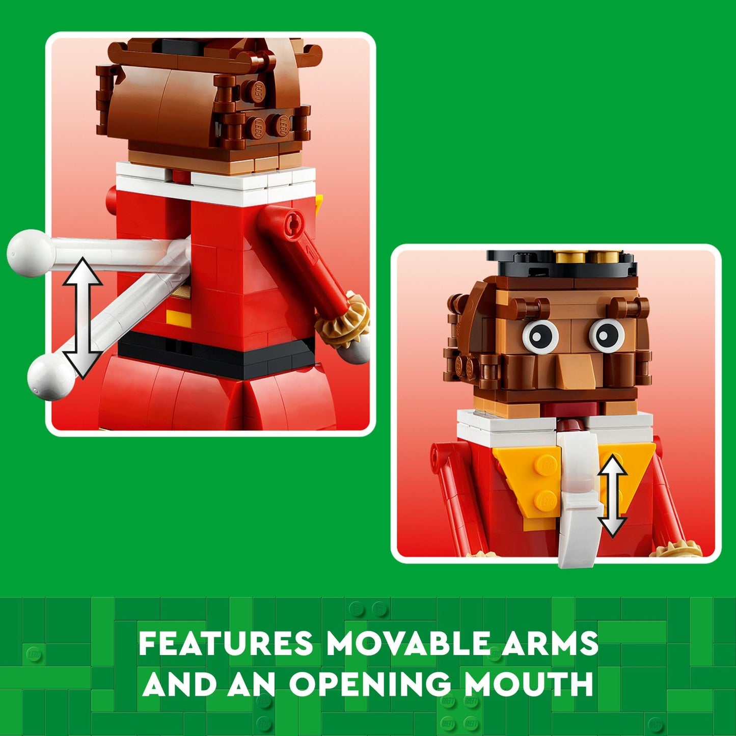 LEGO Nutcracker Christmas Decor - Building Toys for Kids, Boys & Girls, Ages 8+ - Nutcracker Decorations for Home - Gift Ideas for Christmas