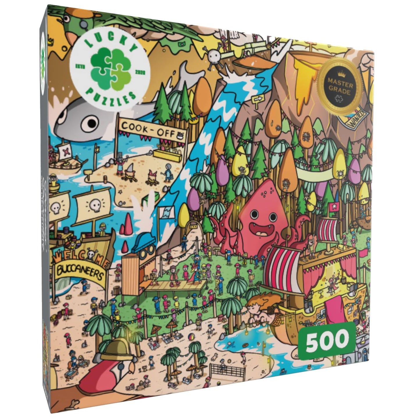 Lucky Puzzles | 500 Piece Jigsaw Puzzles for Adults | Pirates' Paradise