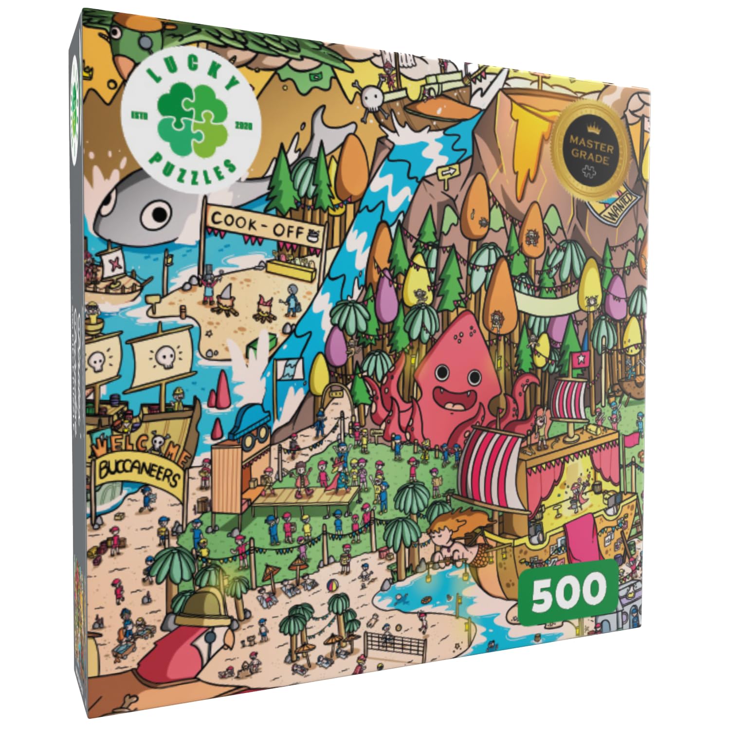 Lucky Puzzles | 500 Piece Jigsaw Puzzles for Adults | Pirates' Paradise