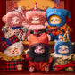 niannyyhouse Plush Blind Box Figures, 6.3inch Movable Joint Collectible Toys, Mystery Doll Blind Box (Single Box)