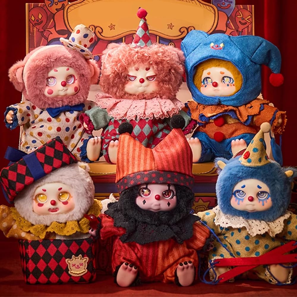 niannyyhouse Plush Blind Box Figures, 6.3inch Movable Joint Collectible Toys, Mystery Doll Blind Box (Single Box)