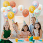 ANGOLIO 50Pcs Groovy Retro Hippie Balloons Party Supplies Smile Faces Theme Birthday Party Favors for Boy Girl Retro Different Pattern Summer Home